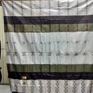 Swaj Premium Karukaj Luxury Lungi  (Off-White & Multi-Shade Design)