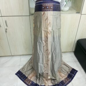 Swaj Exclusive Karukaj Luxury Lungi (Premium Ash & Navy Blue Mix)
