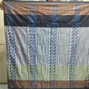 Swaj Premium Silver Grey Ikat Motif Luxury Lungi (Exclusive Designer Edition)