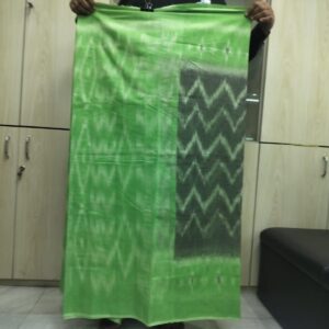 Exclusive Light Green Ikat Cotton Saree - আভিজাত্যপূর্ণ সবুজ সুতি শাড়ি