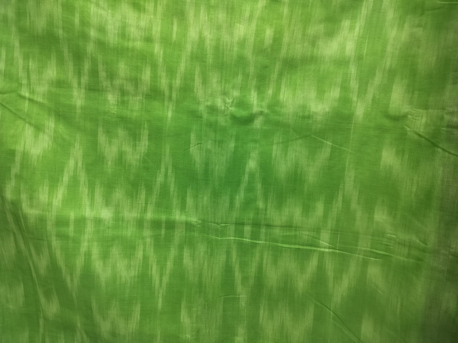 Exclusive Light Green Ikat Cotton Saree - আভিজাত্যপূর্ণ সবুজ সুতি শাড়ি - Image 2