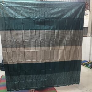 Exclusive Emerald Green & Tan Striped Luxury Lungi - গর্জিয়াস ডার্ক গ্রিন লাক্সারি স্ট্রাইপড লুঙ্গি