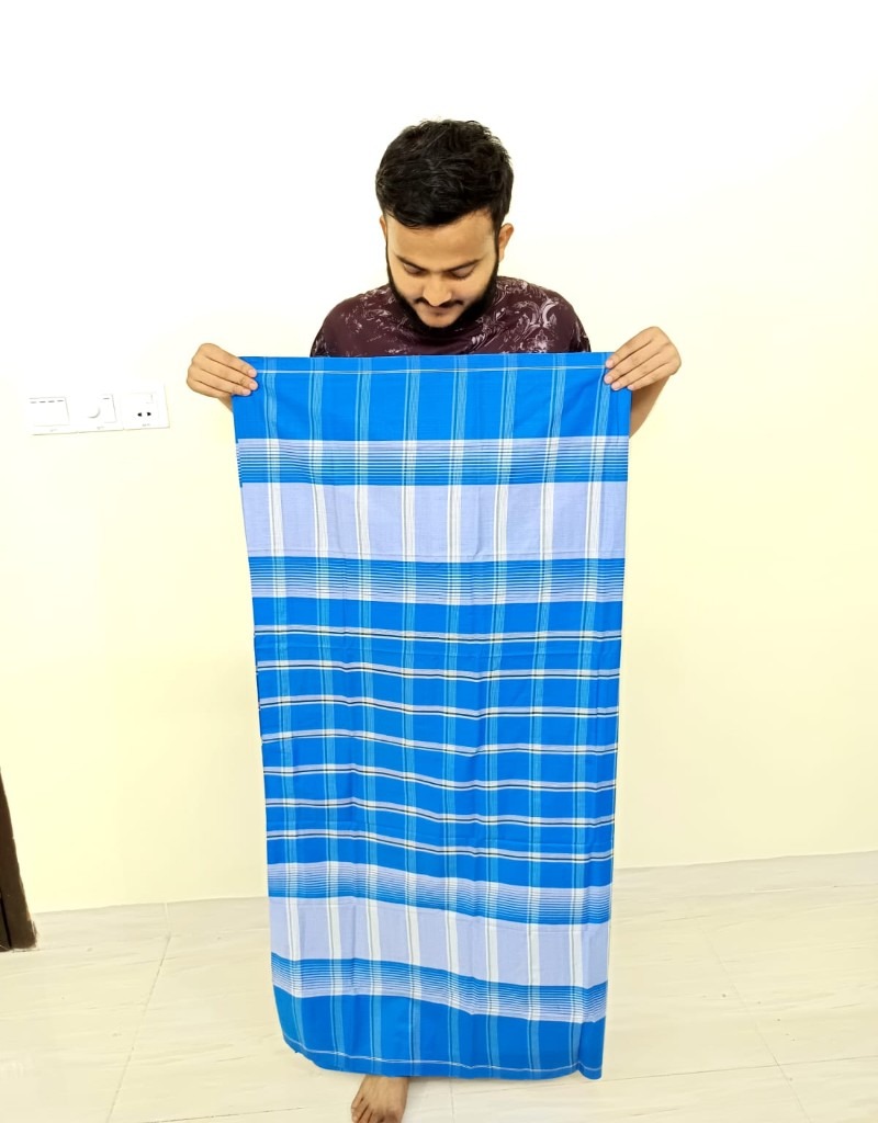 প্রিমিয়াম কোয়ালিটি ১০০% কটন লুঙ্গি (সিরাজগঞ্জের বিখ্যাত কালেকশন) - Image 2